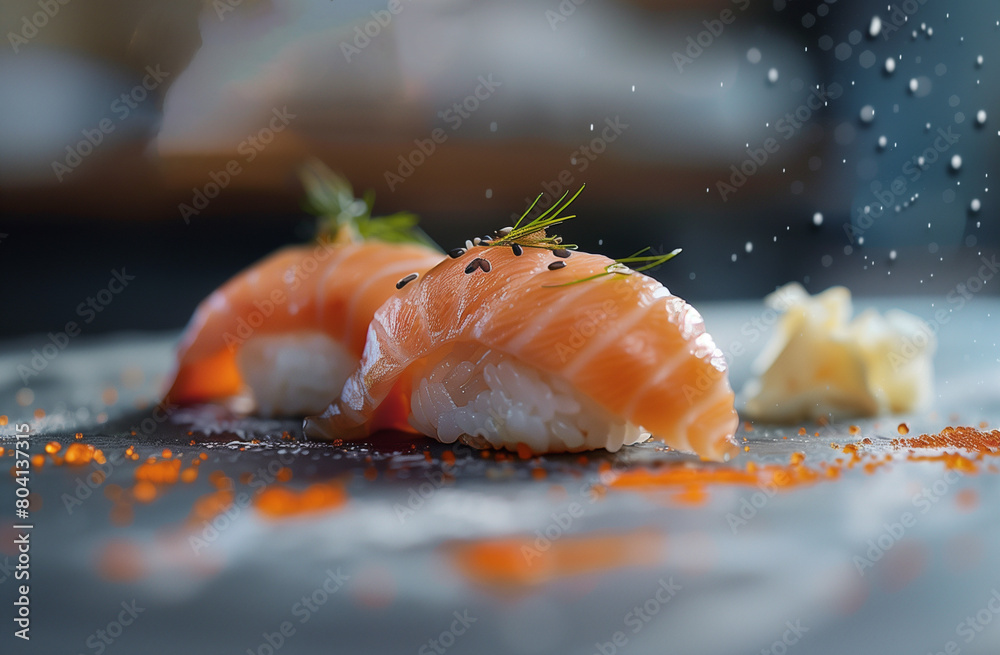 product shot of sushi, ingredients product shot of sushi, ingredients