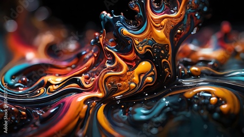 Oil paint abstract background photo