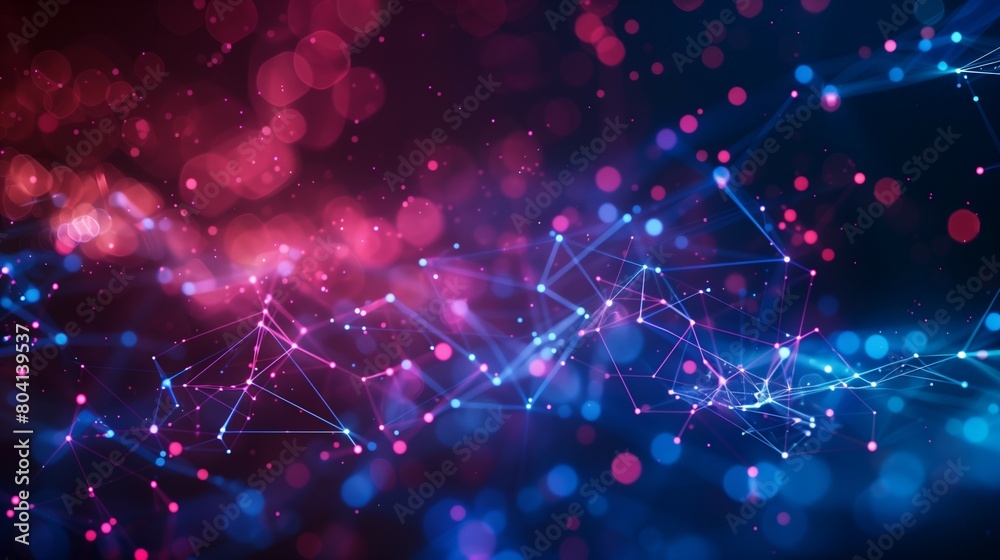 colorful abstract background with shiny neon purple and blue lines and connections, technology and cyberspace background colorful abstract background with shiny neon purple and blue lines and connections, technology and cyberspace background