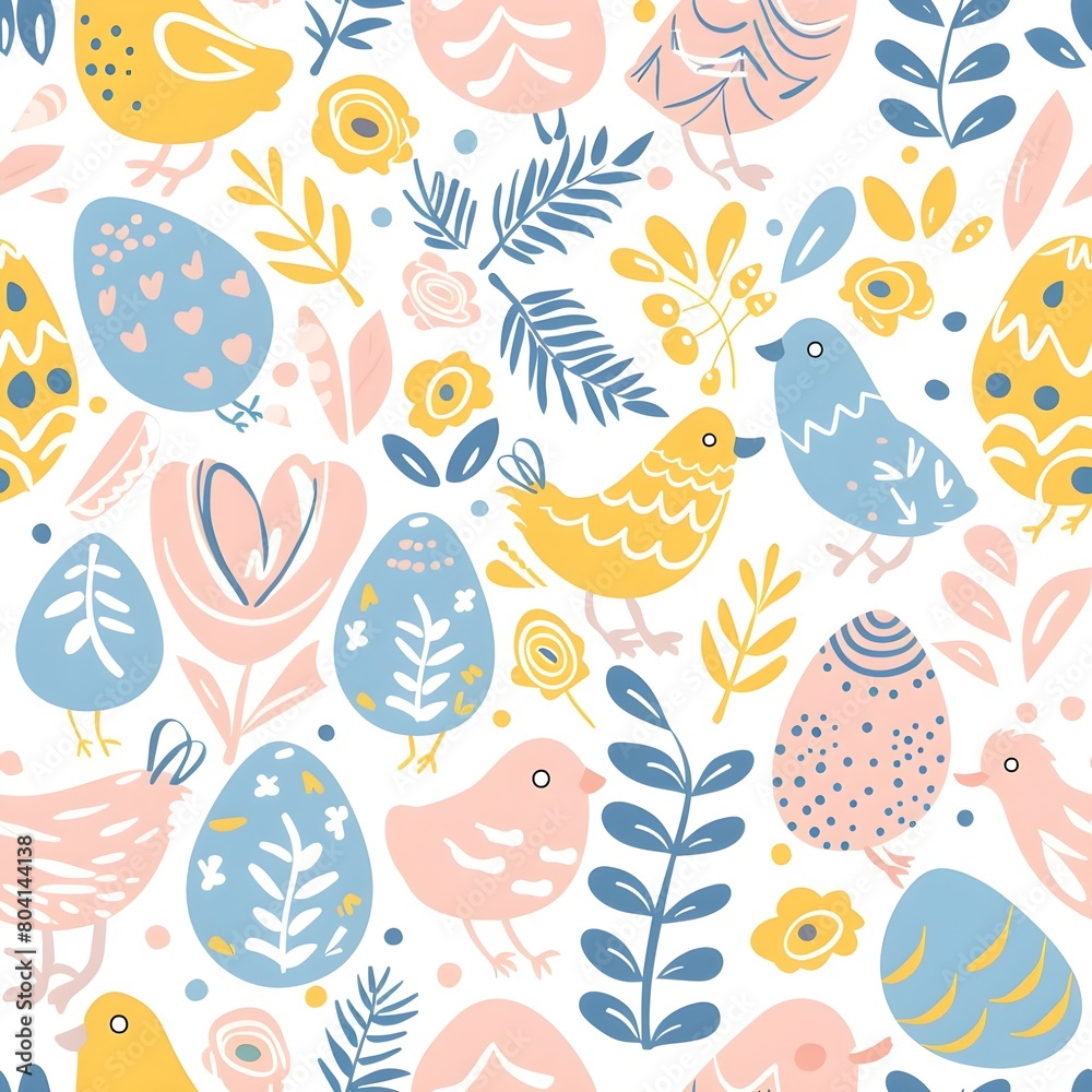 Easter egg decorative seamless pattern vector Easter egg decorative seamless pattern vector