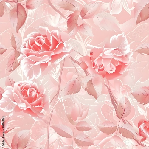 rose decorative seamless pattern vector