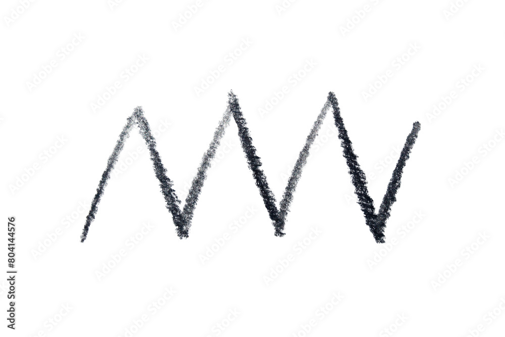 Fototapeta premium Hand drawn black crayon scribble on transparent background, cut out. Design element.