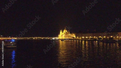 Budapest, Ungarn, Parlament bei Nacht
