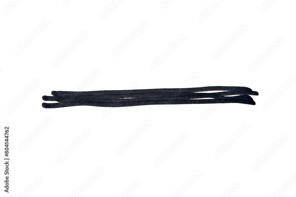 Hand drawn black marker stroke on transparent background, cut out. Design element. Hand drawn black marker stroke on transparent background, cut out. Design element.