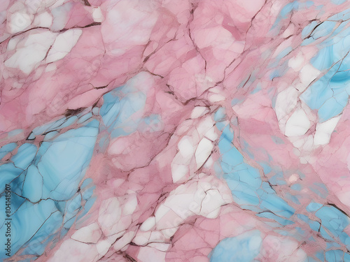 Blue and pink crackled marble background