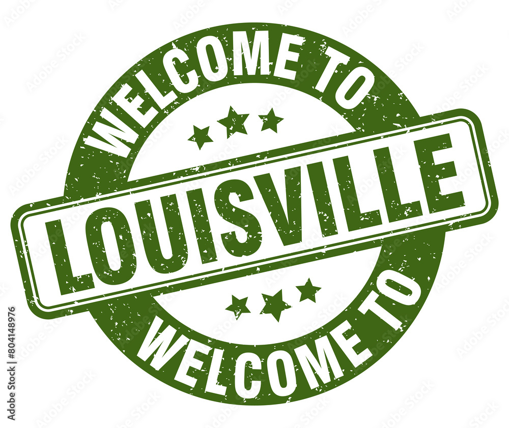 Welcome to Louisville stamp. Louisville round sign