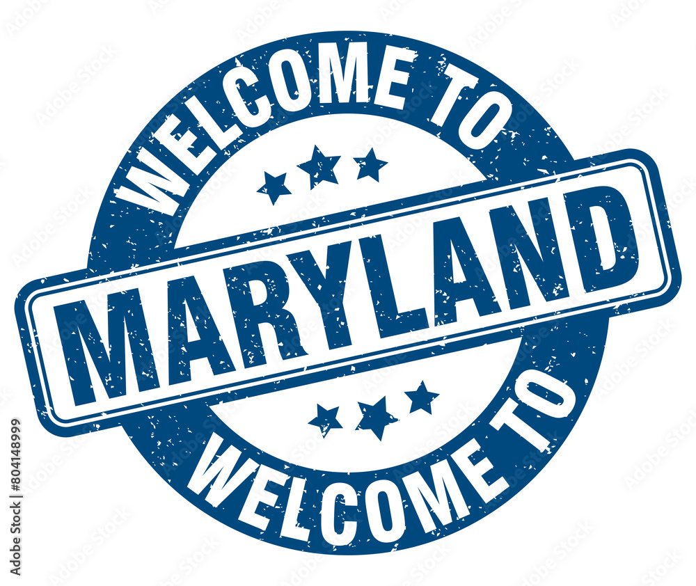 Fototapeta premium Welcome to Maryland stamp. Maryland round sign