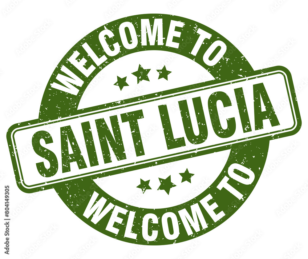 Welcome to Saint Lucia stamp. Saint Lucia round sign