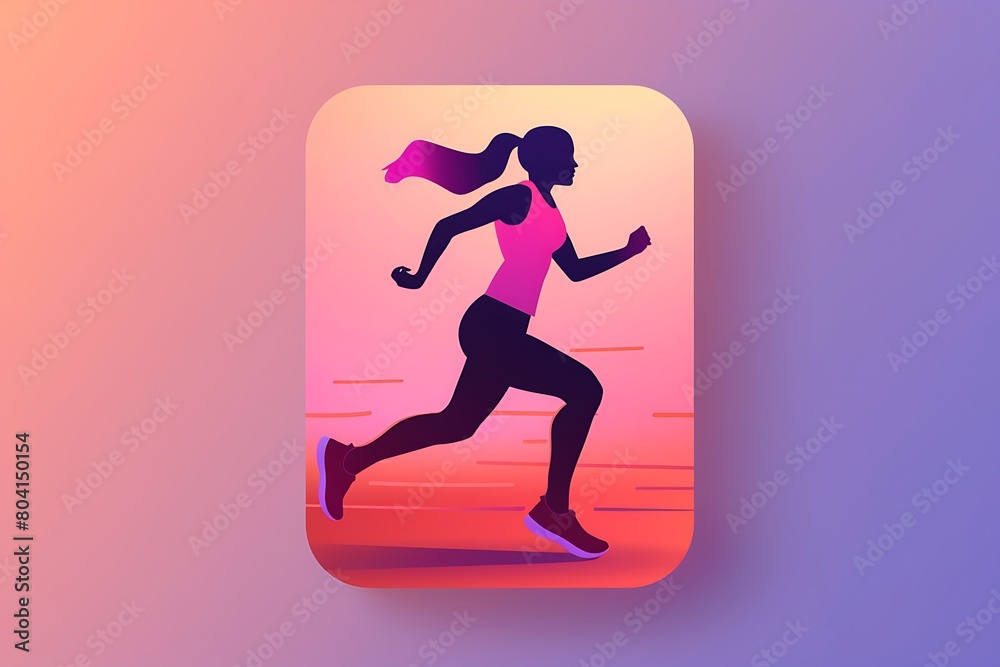 A home workout app icon that's energetic and empowering