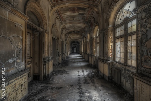 A lone  forgotten melody echoing through a labyrinth of abandoned hallways.
