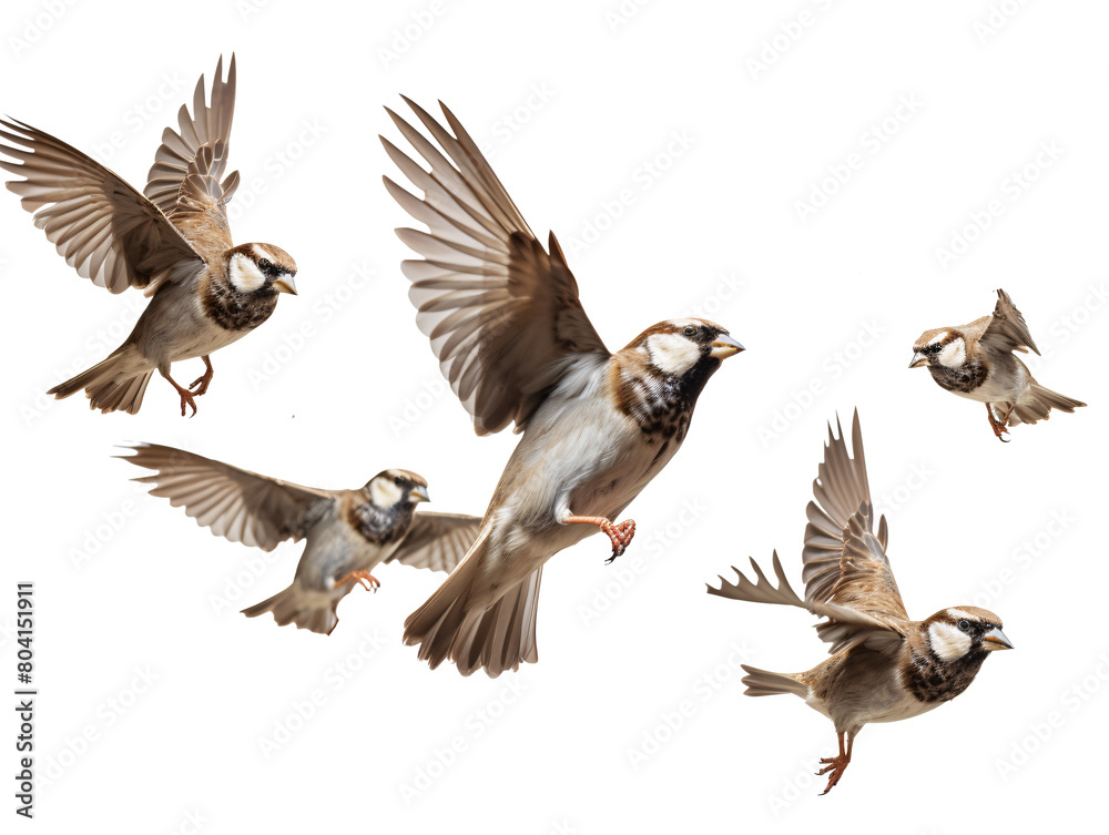 Obraz premium a group of birds flying