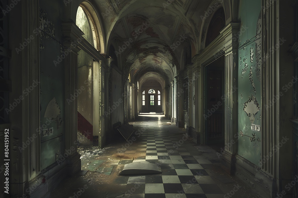 A lone, forgotten melody echoing through a labyrinth of abandoned hallways.