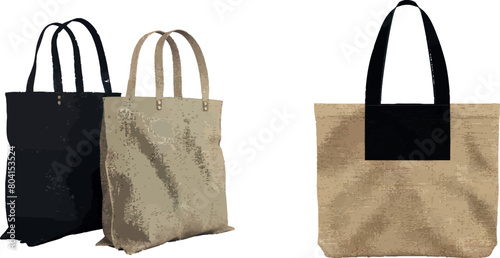 Realistic fabric bags