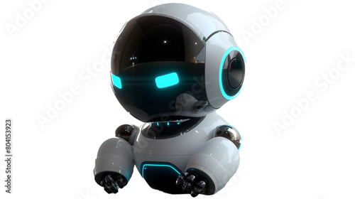A smart window cleaner robot on a transparent background. PNG format, This PNG file, with an isolated cutout object on a transparent background. © Adnan Haider