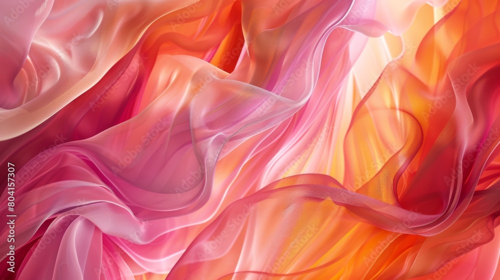 Obraz premium Abstract shapes in shades of pink and orange create a dynamic texture.