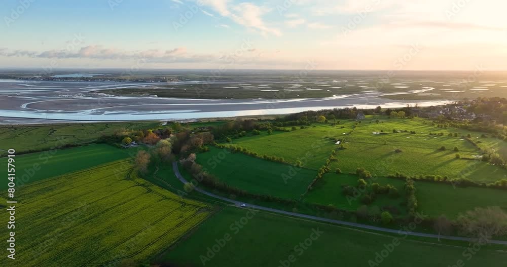 Les champs de colza autour du Cap Hornu à Saint-Valerys-sur-Somme en baie de Some Les champs de colza autour du Cap Hornu à Saint-Valerys-sur-Somme en baie de Some