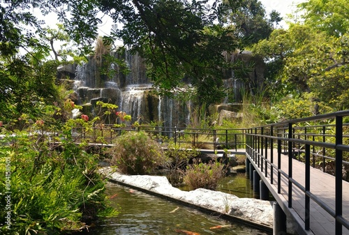 Waterfall backyard decoration