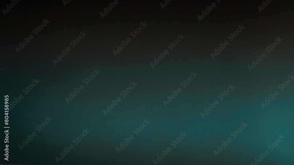 Fototapeta premium Abstract beige Black and teal gradient dark background grainy noise texture