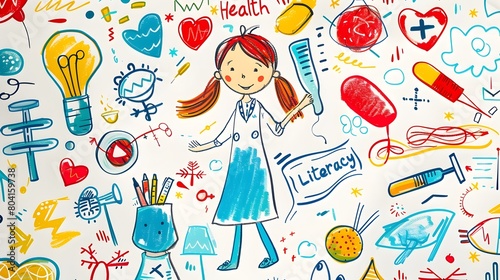 Playful Doodles Promoting Health Literacy through Accessible and Simple Visuals