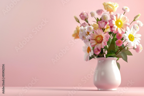 Beautiful bouquet of flowers. Holiday Background with flowers © megavectors