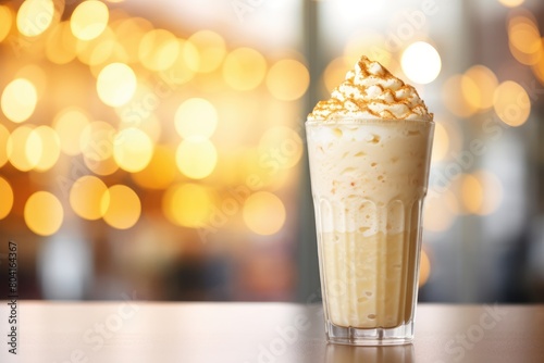 Vanilla Velvet: Vanilla-infused milkshake in a velvet-textured glass.