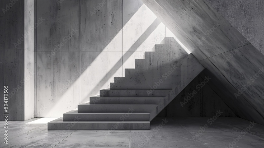 Fototapeta premium A 3D visual of a logo on a concrete wall for an office or store.