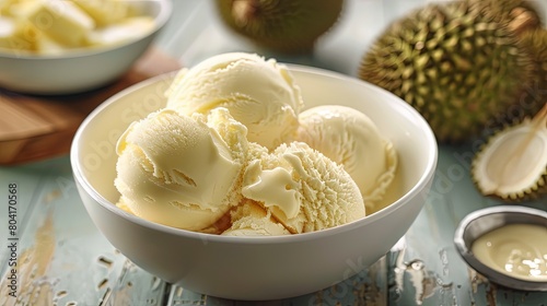 Divine Durian Flavor: Experience the heavenly taste of durian ice cream, a tantalizing blend of creamy sweetness and tropical essence.