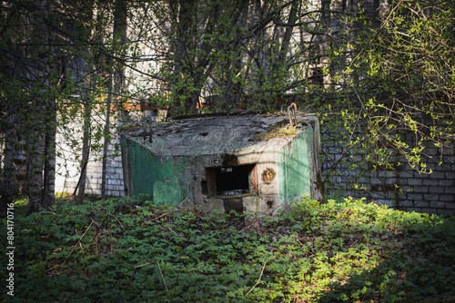 An old abandoned pillbox in the former Soviet base of Hara in Estonia. photo