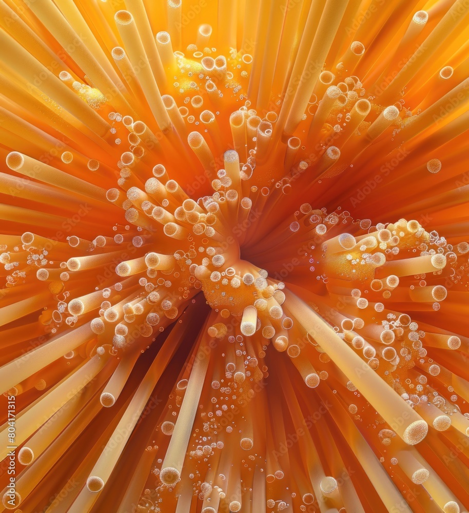 Spaghetti pasta in the shape of an explosion, Spaghetti pasta in the shape of an explosion,