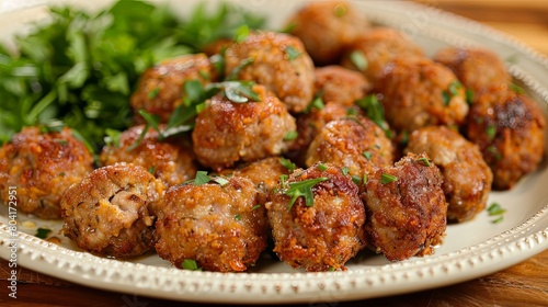 Fried Meatball Feast: Treat yourself to a plate of delicious fried meatballs, crispy on the outside and juicy on the inside, a true comfort food.