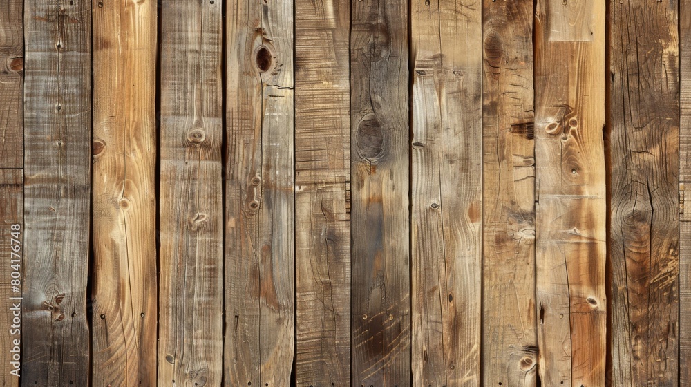 Rustic wood planks in shades of brown and beige create a natural texture Rustic wood planks in shades of brown and beige create a natural texture