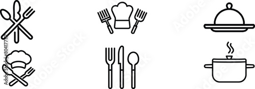Cutlery and kitchen utensils set, vector illustration.