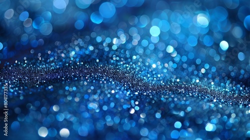 Ocean blue glitter abstract texture for a refreshing background. Generative AI.