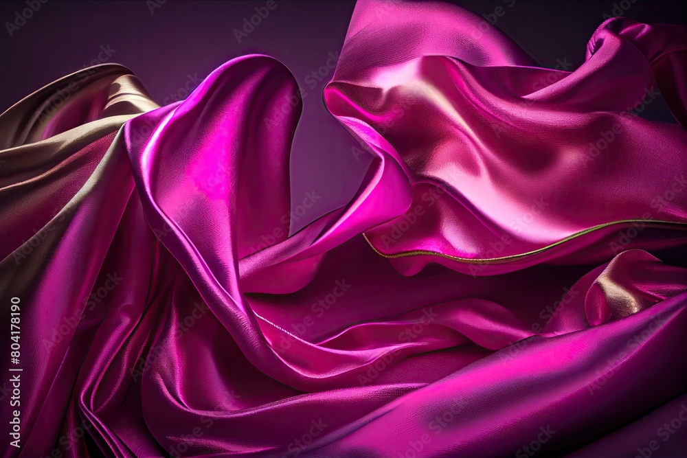 Fototapeta premium Abstract background. Colorful flying silk. Fabric in the wind. Cloth Wallpaper.