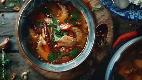 Savor the Heat: Warm up with a bowl of Tom Yum Pla Nil soup, infused with fragrant herbs, spicy chilies, and succulent fish.