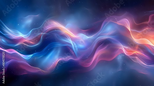 Celestial Harmony: Abstract Swirls in Deep Blues