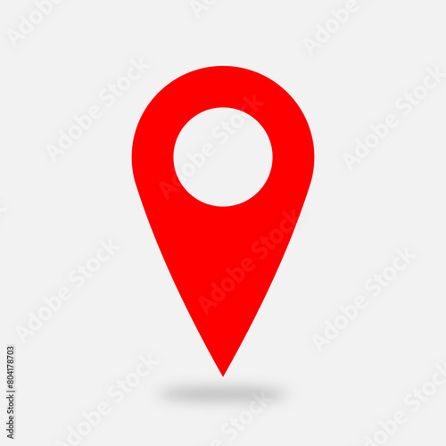 Vector GPS Location Map pin flat pointer icon logo.