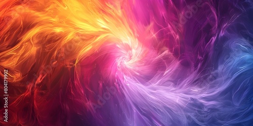 Vibrant Colorful Vortex of Energy Swirling in Dynamic Digital Abstract Background