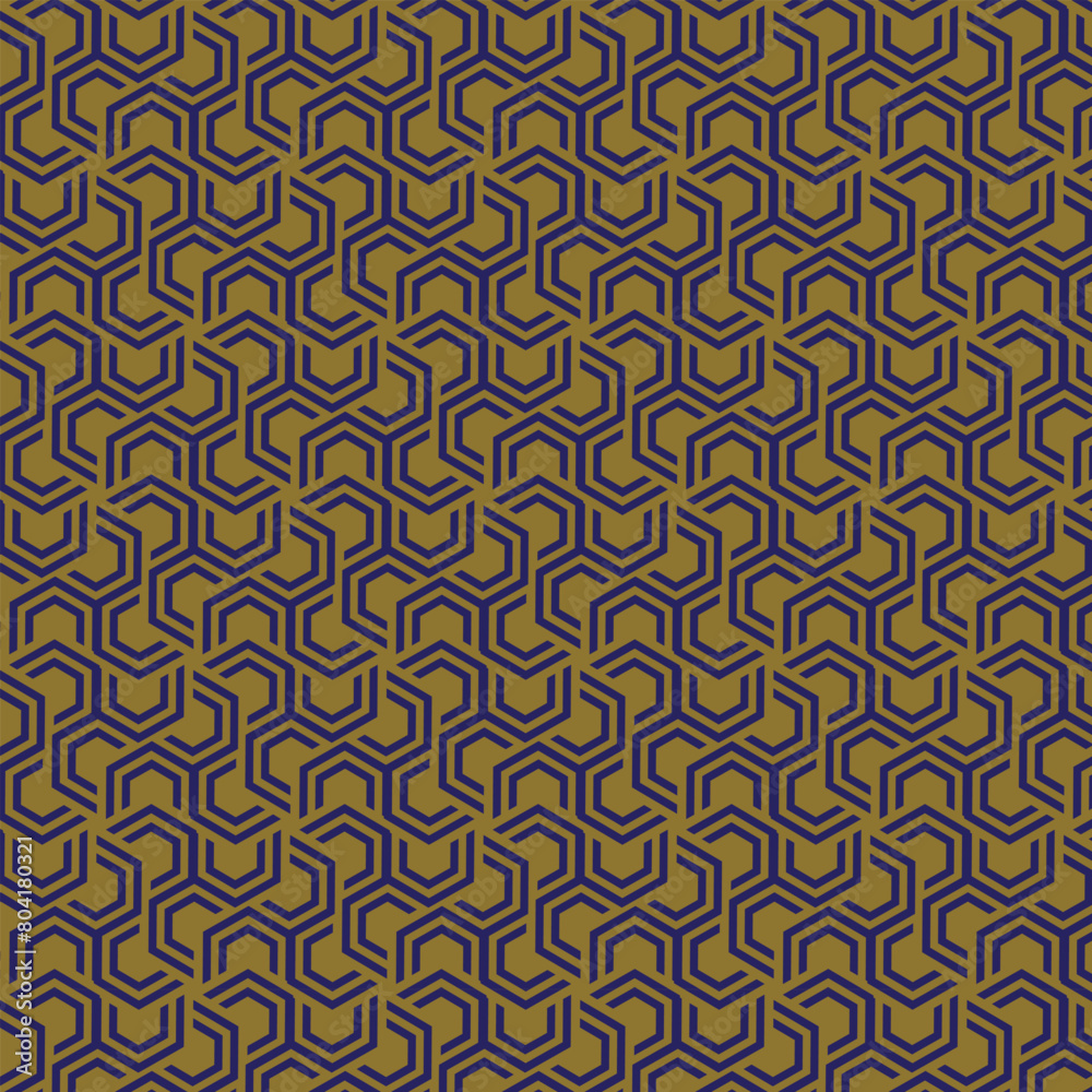 pattern gold and purple hexagonal shape
