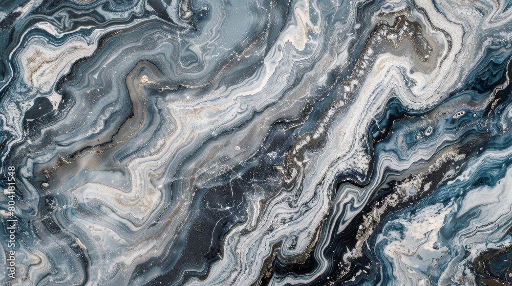 Swirling marble patterns in shades of gray and blue create a sophisticated texture. Swirling marble patterns in shades of gray and blue create a sophisticated texture.