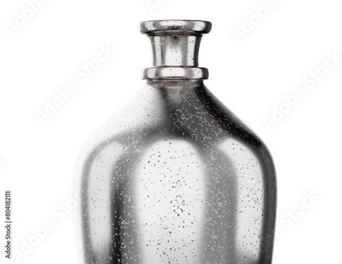 metallic textured 3d bottle jug container, transparent background photo