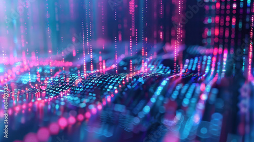 Abstract technology music, machine learning algorithms analyze vast datasets to personalize music recommendations, shaping individual listening experiences. algorithmic bias.