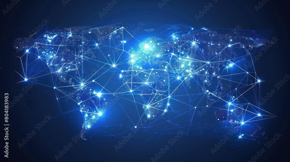 background illustration digital network on the world background illustration digital network on the world