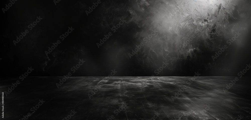 A moody, charcoal black studio background, providing a sophisticated and intense backdrop for a striking black and white photography series.