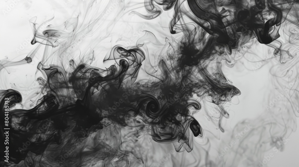 Swirling smoke patterns in shades of black and white create a mysterious texture. Swirling smoke patterns in shades of black and white create a mysterious texture.