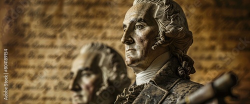 Compose a haiku that honors the founding fathers , professional photography and light