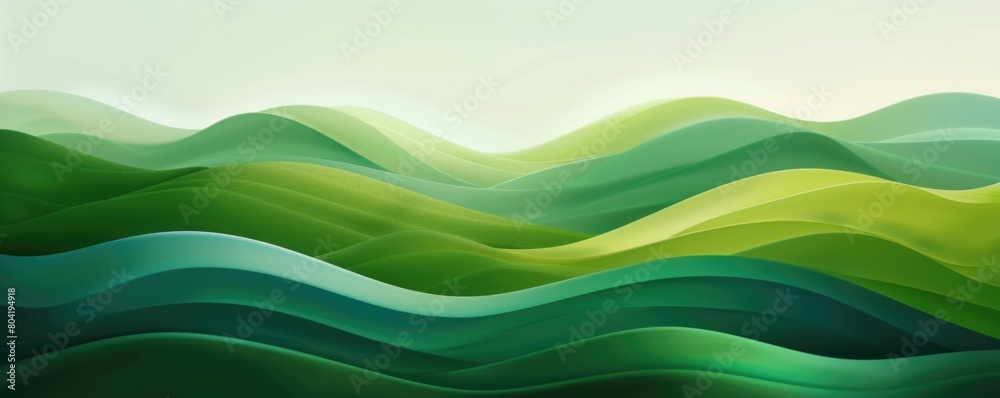 Nature landscape illustration of green hills. Nature landscape illustration of green hills.