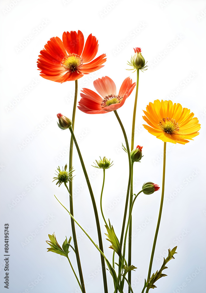 Obraz premium red and yellow flowers