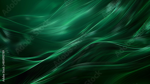 abstract green wave background.generative ai © Stock28