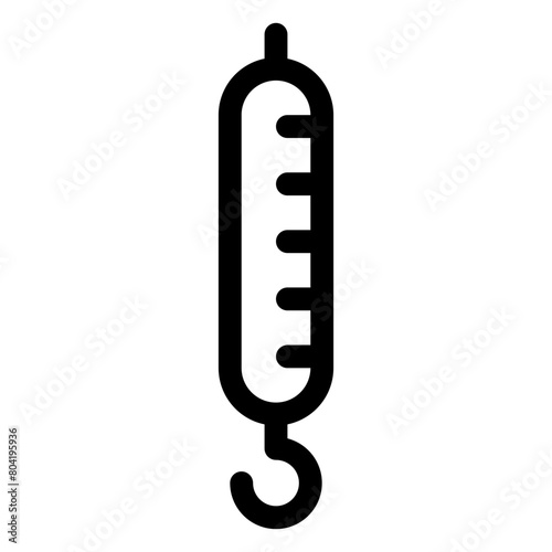barbecue hanging outline icon and illustration